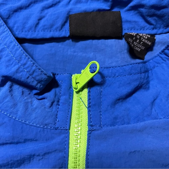 Vintage 90s Surfing Half Zip Blue Nature Windbreaker  Size XL 25X27.5 - Picture 5 of 8